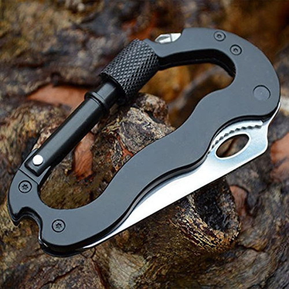  Outdoor Camping Tactical Survival Pocket Multi Tool  Multifunction Utility Keychain with Folding Knife Opener LED Flashlight  Screwdrivers