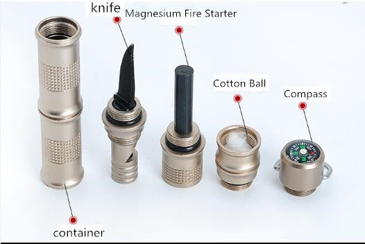 Leix Waterproof Magnesium Bar Flint Fire Starter Waterproof